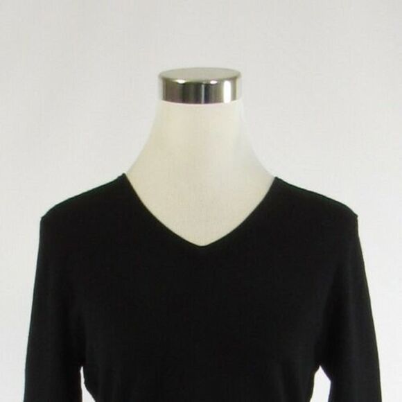 Black SPENSE 3/4 sleeve V-neck sweater size S - Picture 2 of 8